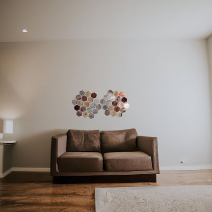 PEEL AND STICK HEXAGON WOOD TILES - WeekendWalls