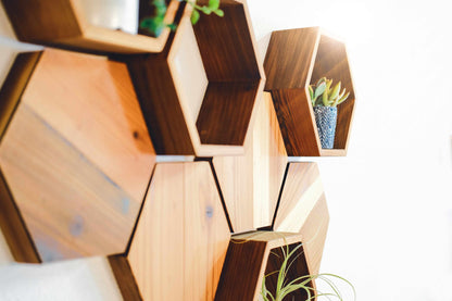 Hexagon Shelf Kit - WeekendWalls